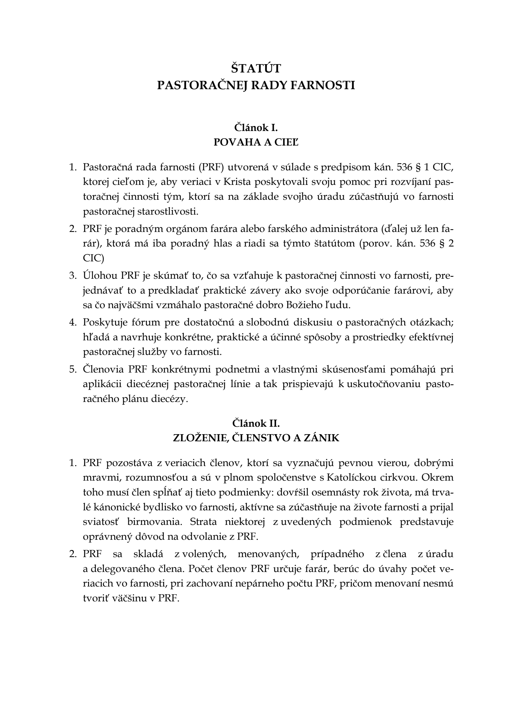 Štatút Pastoračnej rady farnosti.pdf - strana 1